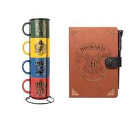 Grupo Erik Harry Potter Merchandising: Tazas de café Harry Potter 300ml + Cuaderno A5 con bolígrafo - Regalos