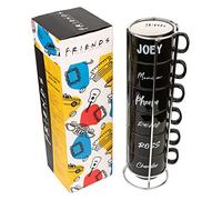 Grupo Erik Juego de tazas de café Friends 6x150ml porcelana aptas microondas/lavavajillas con soporte
