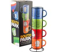 Grupo Erik Juego Tazas de Café South Park - 4 Tazas Desayuno Originales para regalar (300ml) | Aptas Lavavajillas y Microondas