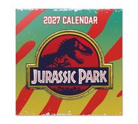 Grupo Erik Jurassic Park Calendario 2027 Pared - Almanaque 2027 30x30cm | Planificador Mensual, 12 Ilustraciones, Póster Incluido, Sobre Protector, En 6 Idiomas, Jurassic Park Merchandising