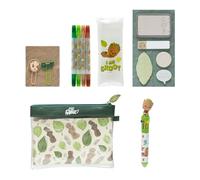 Set de Papeleria Marvel Groot : Estuche con Material Escolar - Kit papeleria niños para Vuelta al Cole │ Incluye: Subrayadores, Boli Multicolor, Notas Adhesivas y Clips