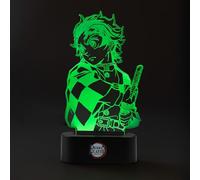 Lampara Demon Slayer luz LED escritorio - Decoracion gamer Guardianes de la noche : Figuras demon slayer | Lampara de mesita de noche MULTICOLOR - Merchandising Anime : Decoracion habitacion juvenil