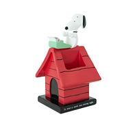 Bote Lapiceros Snoopy Escribiendo Sobre Caseta Roja Snoopy Peanuts Resina 19 cms