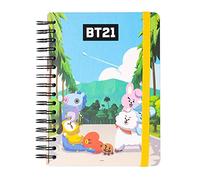 Erik Libreta A5 BT21 – Cuaderno punteado, tapa dura, anillas, 180 págs
