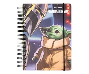 Grupo Erik Libreta A5 Star Wars The Mandalorian - Cuaderno a5 punteado (Notebook A5) | Bullet Jornal A5 - Libreta de puntos anillas de Tapa dura, 180 págs