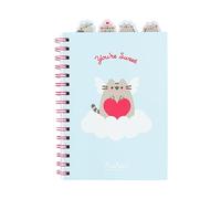 Grupo Erik Libreta con separadores Pusheen - Cuaderno A5 lineas, Libreta niña | Cuaderno apuntes : Libreta a5 anillas : Tapa blanda 160 págs