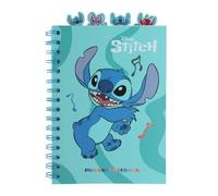 Grupo Erik Libreta Stitch con separadores - Cuaderno A5 punteado | Cuaderno apuntes : Libreta A5 Anillas : Tapa blanda 160 págs