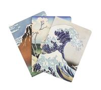 Grupo Erik Libretas A5 Hokusai - Pack Cuadernos A5 | 3 Cuadernos bonitos : Cuaderno punteado + Cuaderno hojas blancas + Cuaderno lineas (Tapas blandas, 64 págs cada uno)