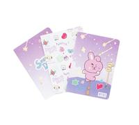 Grupo Erik Libretas A6 BT21 The Journey Cooky : Pack de Cuadernos pequeños, 3 formatos : Punteado + Hojas blancas + Lineas (Tapas Blandas, 64 págs cada uno)