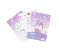 Grupo Erik Libretas A6 BT21 The Journey Mang : Pack de Cuadernos pequeños, 3 formatos : Punteado + Hojas blancas + Lineas (Tapas Blandas, 64 págs cada uno)