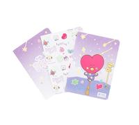 Grupo Erik Libretas A6 BT21 The Journey Tata : Pack de Cuadernos pequeños, 3 formatos : Punteado + Hojas blancas + Lineas (Tapas Blandas, 64 págs cada uno)