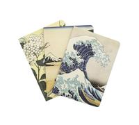 Grupo Erik Libretas A6 Hokusai - Pack Libretas pequeñas | 3 Cuadernos bonitos : Cuaderno punteado + Cuaderno hojas blancas + Cuaderno lineas (Tapas blandas, 64 págs cada uno)