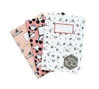 Erik Pack de cuadernos A6 Mickey Disney 100 Aniversario – 3 unidades, 64 págs, tapas blandas