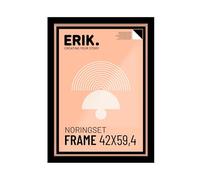 Grupo Erik Marco 42x59,4 cm - Marco A2 - Marco negro : Marco madera MDF para pared | Marcos para cuadros - Decoracion hogar apto para colgar posters de pared, laminas decorativas...