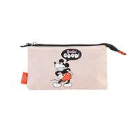 Erik Estuche Escolar Disney Mickey – 3 compartimentos, licencia oficial, 22x12,5 cm