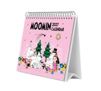 Grupo Erik Moomin Calendario Sobremesa 2027 - Calendario Mesa 19,5x16,5cm | Planificador Mensual, 12 Ilustraciones, 2 Formatos, Caja Protectora, Moomin merchandising oficial