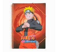 Erik Carpeta clasificadora Naruto Shippuden A4 – Plástico transparente, espiral, 30 fundas