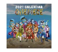 Grupo Erik One Piece Calendario 2027 Pared - Almanaque 2027 30x30cm | Planificador Mensual, 12 Ilustraciones, Póster Incluido, Sobre Protector, En 6 Idiomas, Regalos One Piece Merchandising