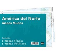Grupo erik - pack 10 mapas mudos america del norte politica fisica