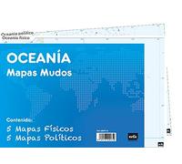 Grupo Erik - Pack 10 mapas mudos ES Oceanía (política, física) MMP119
