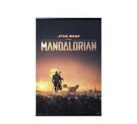 Grupo Erik Pack Póster The Mandalorian con colgador de madera magnético, vertical (61x91.5 cm)