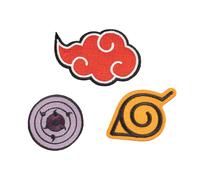 Grupo Erik Parche Ropa Termoadhesivo Naruto Shippuden Manga - SET de 3 Pegatinas para la Ropa - Accesorio Mochila Militar, Mochila Crossfit, Naruto Accesorios - Merchandising Oficial