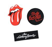 Grupo Erik Parches ropa Rolling Stones - SET de 3 Pegatinas para la ropa | Accesorio mochila militar, mochila crossfit, disfraz rockero, Rolling Stones Merchandising oficial