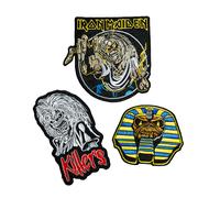 Erik Parches termoadhesivos Iron Maiden – Set de 3 para ropa y mochilas – Merchandising oficial