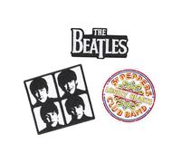 Grupo Erik Parches ropa Termoadhesivos The Beatles | SET de 3 Pegatinas para la ropa, Accesorio mochila militar, mochila crossfit, disfraz rockero heavy metal