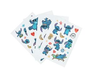 Grupo Erik Pegatinas Disney Stitch impermeables y reutilizables. Paquete de pegatinas Stitch: 57 stickers Disney, optimas pegatinas para móvil, ordenador, tablet, etiqueta para botellas