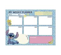 Grupo Erik Planificador semanal A4 Stitch Tropical - Weekly planner | Planner Sin Fecha, Organizador semanal escritorio, 54 págs. con Alto Gramaje