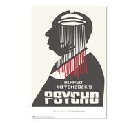 Grupo erik poster alfred hitchcock psycho - laminas decorativas 61x91,