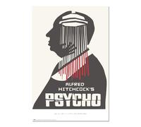 Grupo Erik Poster Alfred Hitchcokc Psycho | Laminas decorativas 61x91,5cm a todo color, Hitchcok regalos Merchandising, Posters para pared ideal decoración habitación