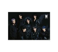 Grupo Erik Póster BTS Black Wings - Lamina decorativa BTS/Póster BTS Alas negras - BTS merchandising, licencia oficial