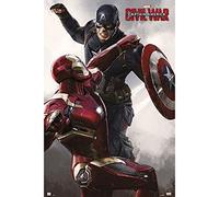 Grupo Erik - Póster Captain America Civil War Cap VS Iron Man, 61x91,5 cm