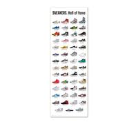 Grupo Erik Póster del Salón de la Fama de Zapatillas - 20.8 x 62.2 pulgadas / 53 x 158 cm - Se envía enrollado - Pósteres geniales - Póster artístico - Pósteres e impresiones - Pósteres para puerta