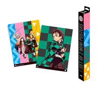 Grupo Erik Póster Demon Slayer Set de 2 piezas de impresión artística - Decoración Salón o Dormitorio - Decoración Habitación - Tamaño 38 x 52 cm - Licencia Oficial Manga Anime
