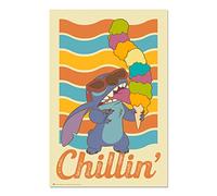 Grupo Erik Poster Disney Stitch chillin - Poster Stitch - Laminas decorativas 61x91,5cm a todo color | Posters para pared ideal decoración habitación