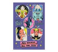 Grupo Erik Poster Disney Villanos - Laminas decorativas 61x91,5cm a todo color | Posters para pared ideal decoración habitación