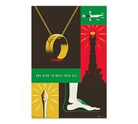 Grupo Erik Poster El Señor de los Anillos 100 aniversario WB - Laminas decorativas 61x91,5cm a todo color | Posters para pared ideal decoración habitación