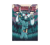 Grupo Erik Banderola decorativa Gameration One More Life - Póster tela Gamer 70x100 cm - Póster para enrollar - Póster gaming │ Cuadro enrollable de tela - Decoracion pared gaming