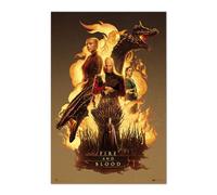Grupo Erik Poster Juego Tronos Fire and Blood - Laminas decorativas Juego de Tronos 61x91,5cm a todo color | Posters para pared ideal decoración habitación, Juego de Tronos Merchandising oficial