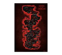 Grupo Erik Poster Juego Tronos Mapa de Poniente - Laminas decorativas Juego de Tronos 61x91,5cm a todo color | Posters para pared ideal decoración habitación, Juego de Tronos Merchandising oficial