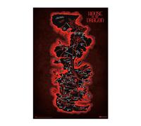 Grupo Erik Poster Juego Tronos Mapa de Poniente | Laminas decorativas 61x91,5cm a todo color, Posters para pared ideal decoración habitación, Merchandising oficial