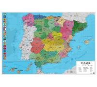 Grupo erik poster mapa españa fisico politico en español - laminas d