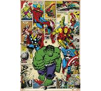 Grupo Erik Poster Marvel Comic-Here Come The Heroes