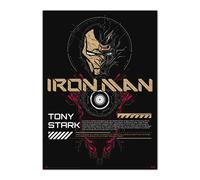 Grupo Erik Poster Marvel Iron Man, Brilla en la oscuridad - Laminas decorativas 50x70cm a todo color | Posters para pared - Decoración habitación Marvel