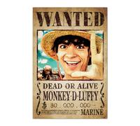 Grupo Erik Póster One Piece Netflix, Wanted Monkey D. Luffy - Lamina decorativa One Piece/Póster One Piece - One Piece merchandising, licencia oficial
