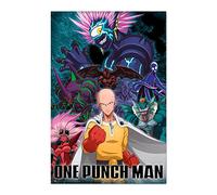 Grupo Erik Poster One Punch Man Saitama vs Villain - Laminas decorativas 61x91,5cm a todo color | Posters para pared ideal decoración habitación