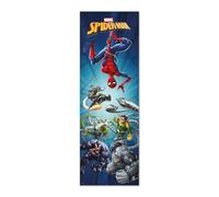 Grupo Erik Póster puerta Marvel Spiderman - Poster Marvel Spiderman : Lamina decorativa (158x53cm) a todo color | Posters para pared ideal decoración habitación Marvel